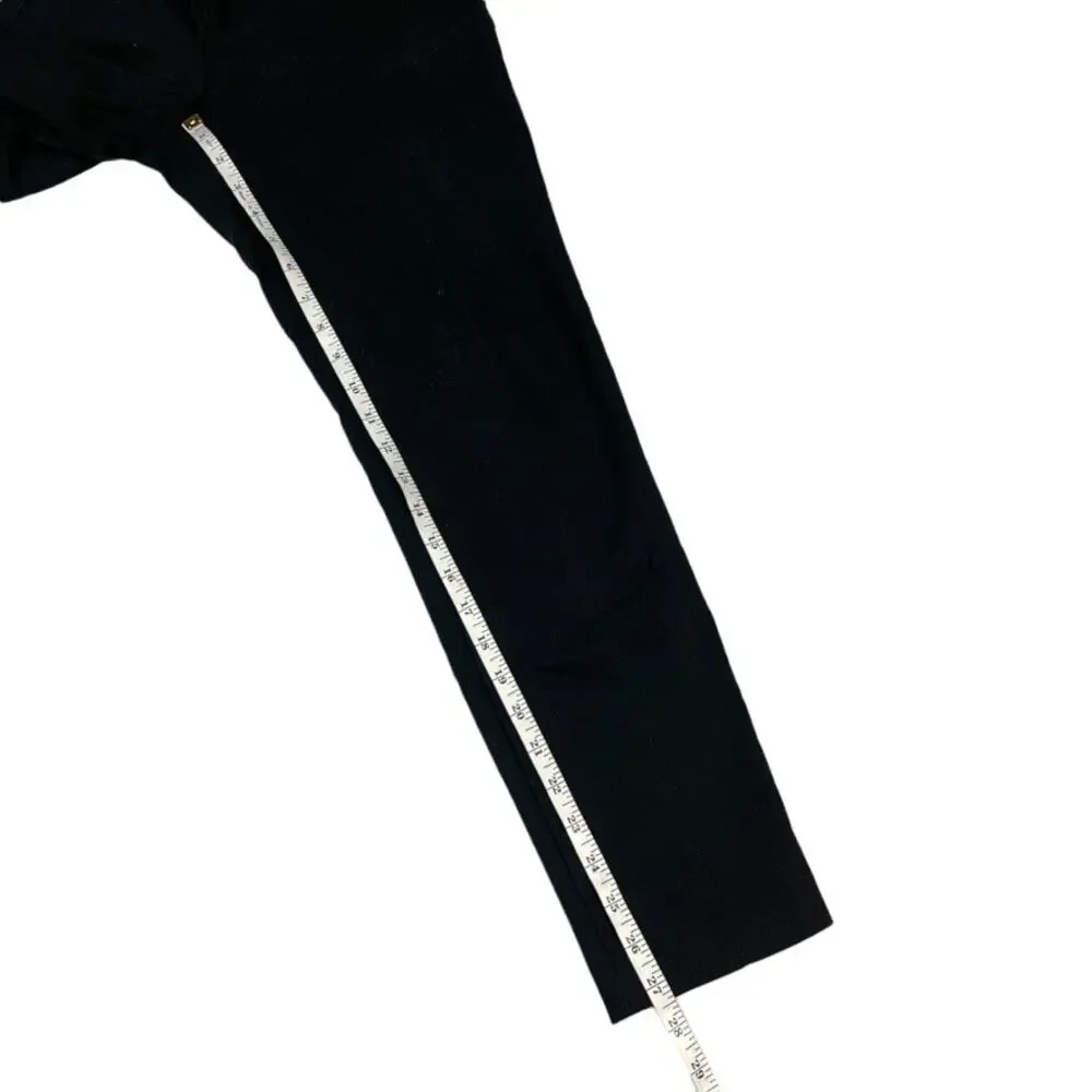 Zara‎ Basic Pants Slim Leg Black Faux Pockets Zip Detail Women's Medium